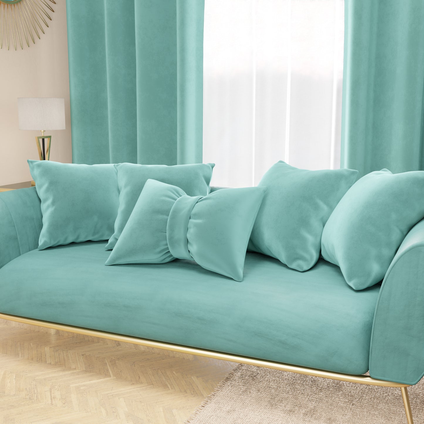Cuscino Arredo Fiocco in Velluto 40x50 cm, Cuscino divano Tiffany