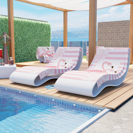 Serviette de plage en microfibre, serviette de plage, serviette pour transat, Flamant rose