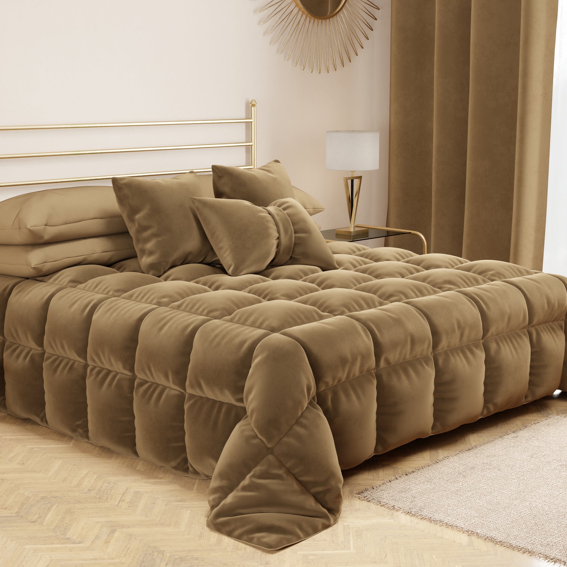 Copricuscini In Velluto A Coste 35x35 Cm - Set Di 2, Colore Crema Beige, Per Divano O Camera - Foto 5