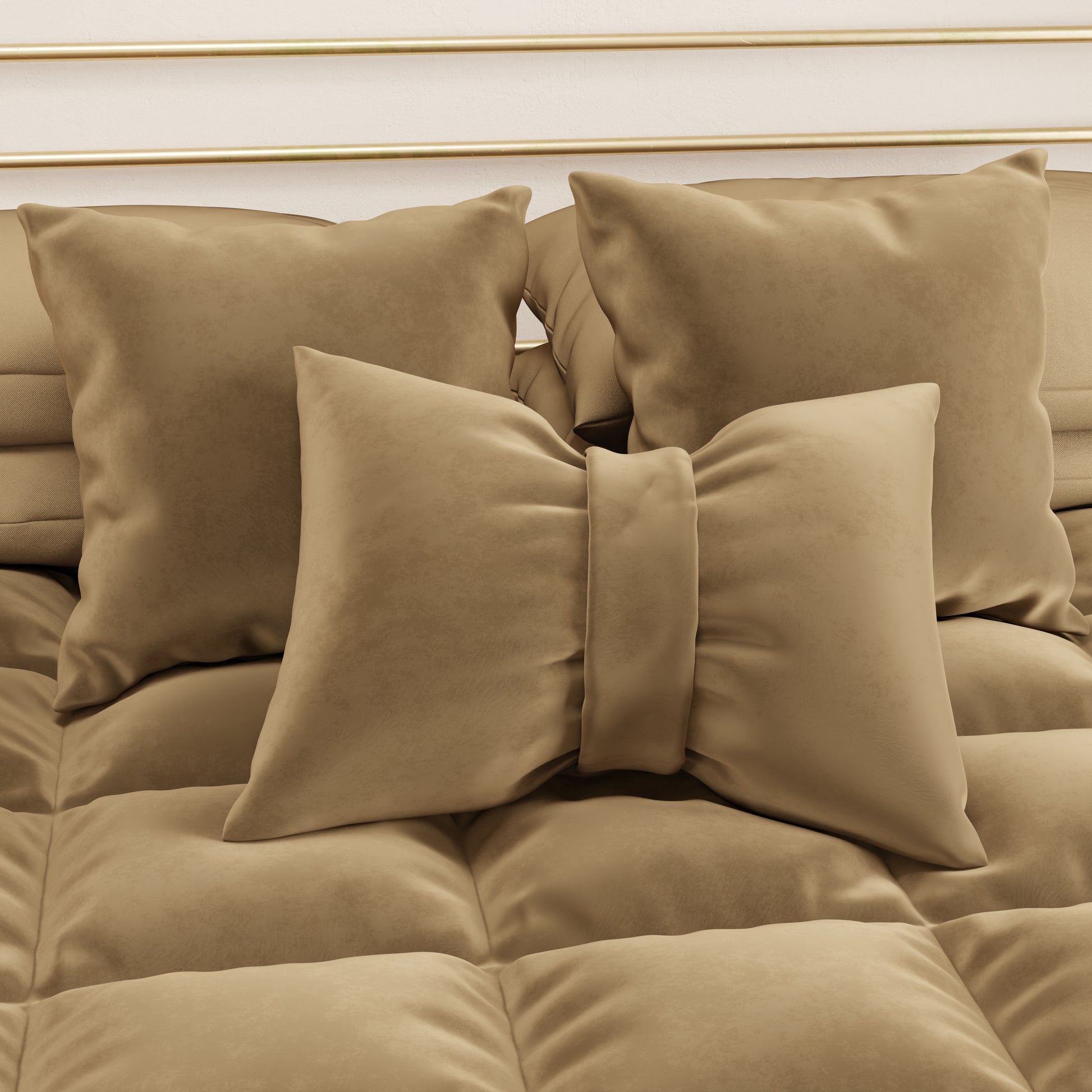 Set di 2 cuscini Velluto 30 x 50 cm Beige Tinta unita Pothos | Maisons Set di 2 cuscini Velluto 30 x 50 cm Beige Tinta unita Pothos | Maisons