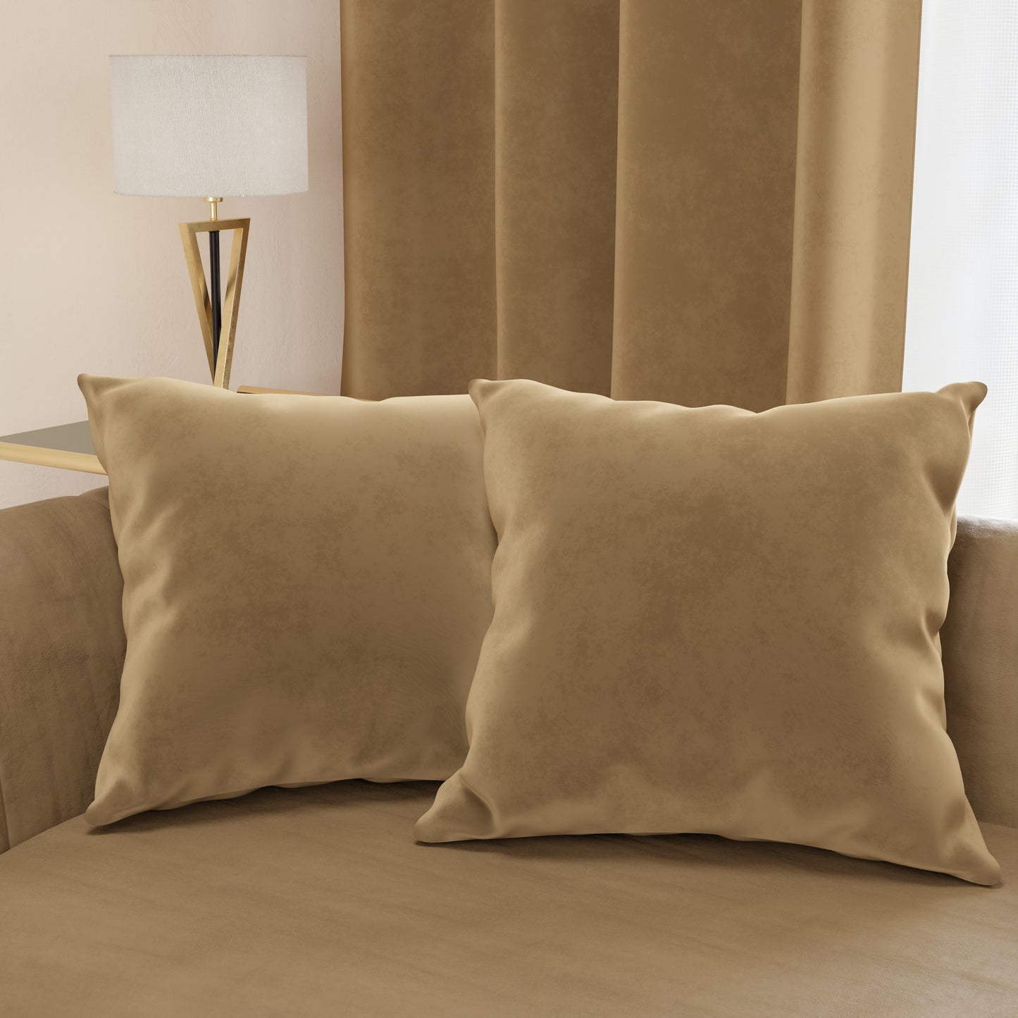Cushions, Sofa Cushion Covers, Furnishing Cushions in Dove Gray Velvet 2pcs
