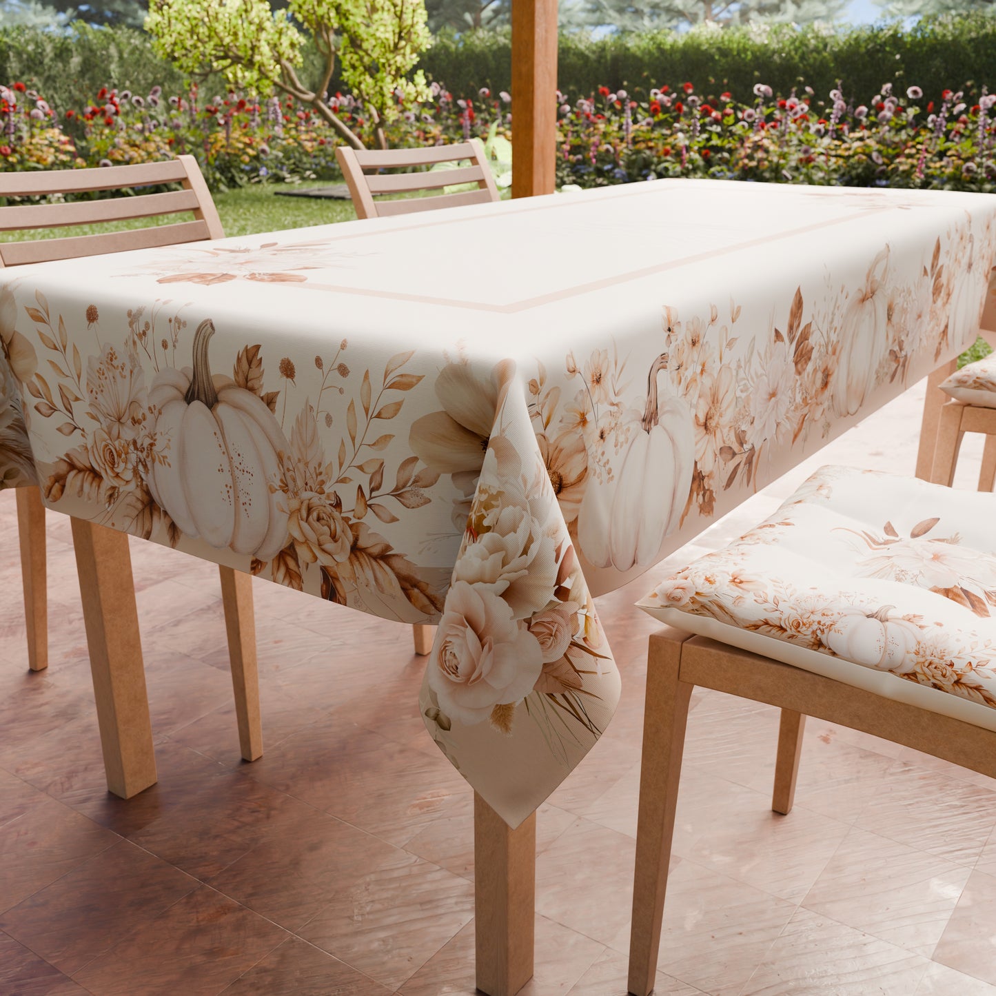 Tovaglia da tavola Antimacchia, Copritavolo da Cucina Autumn Flowers