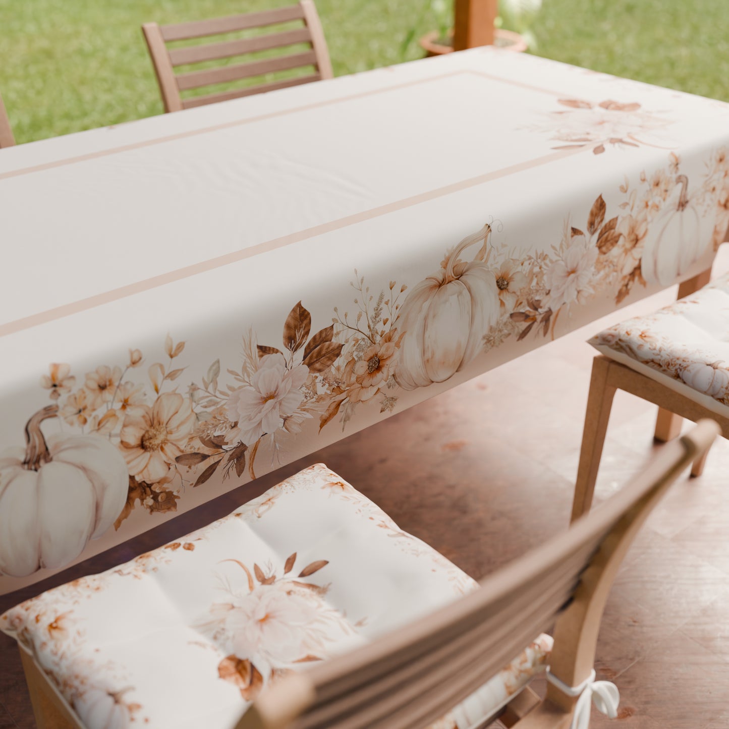 Tovaglia da tavola Antimacchia, Copritavolo da Cucina Autumn Flowers