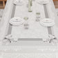 Stain-resistant tablecloth, kitchen table cover, gray bow
