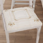 Coussins de chaise 6 pièces housse de chaise à nœud beige