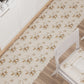 Non-slip kitchen rug, washable kitchen runner, beige bow kitchen