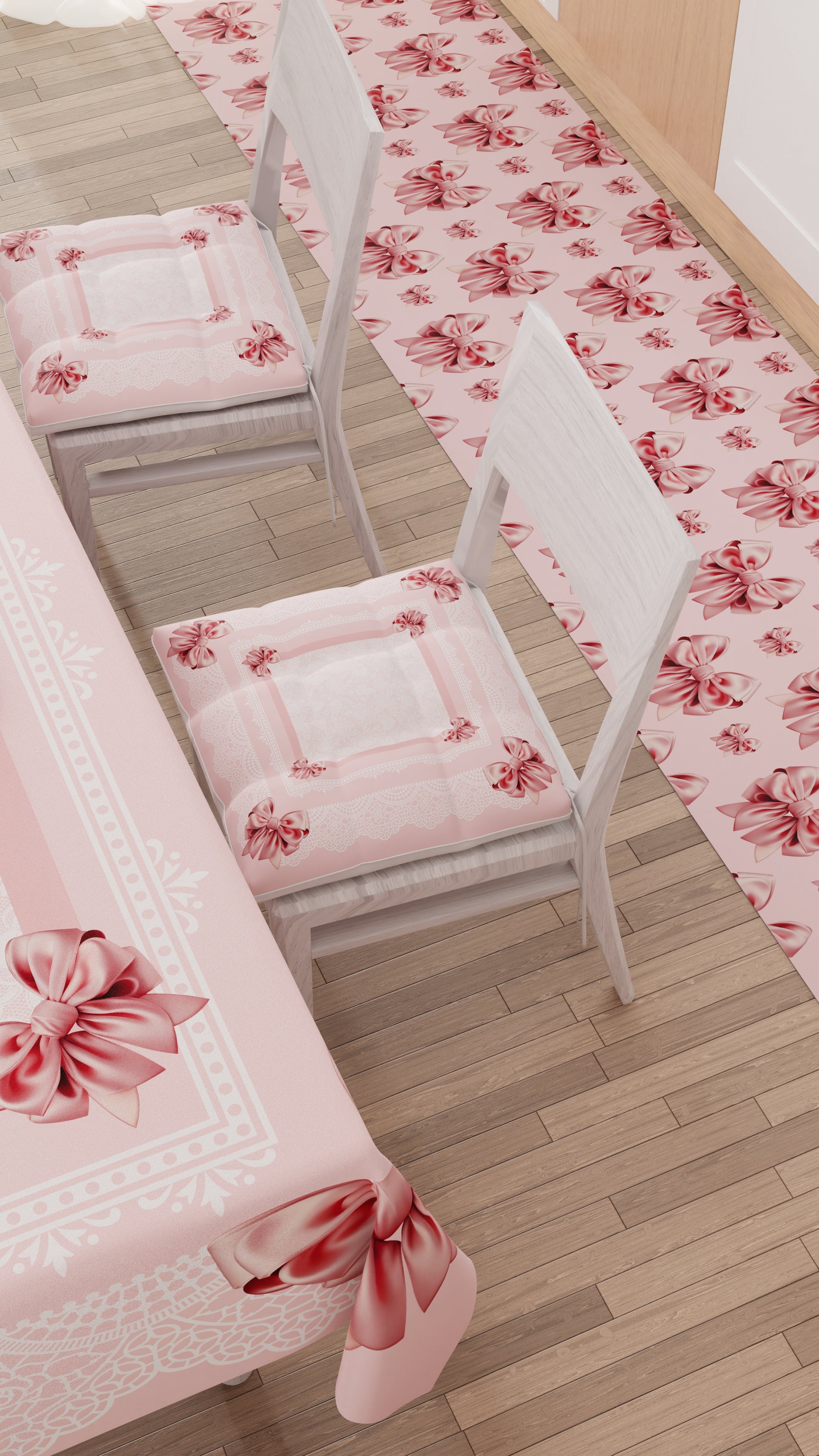 Tappeto Cucina Antiscivolo Lavabile - Passatoia Con Disegno Fiocchi E Cuori 50x100 Cm Beige - Foto 7