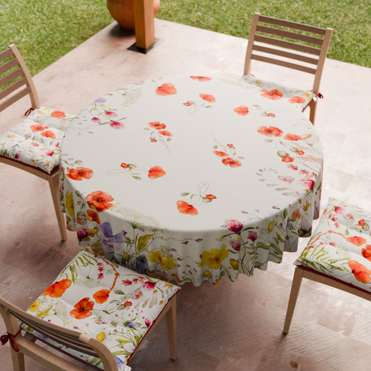 Nappe Ronde Anti-taches Élégante - Idéale pour cuisine et salle à manger - Floral 10