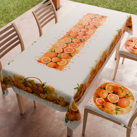 Nappe de table anti-taches, Housse de table de cuisine Fruit - Orange