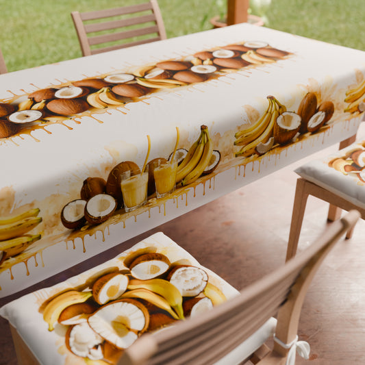 Cuscini per Sedie Coprisedia 6 Pezzi Fruit - Cocco e Banana