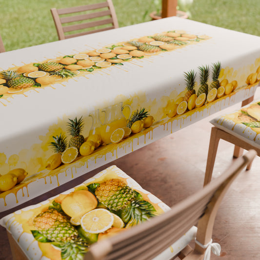 Coussins pour chaises Housses de chaise 6 pièces Fruit - Citron et Ananas