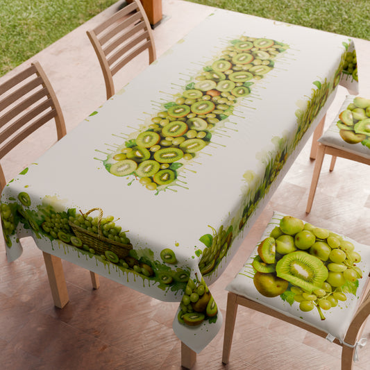 Nappe de table anti-taches, Housse de table de cuisine Fruit - Kiwi et Raisin