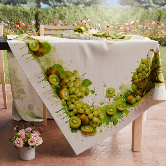 Nappe de table anti-taches, Housse de table de cuisine Fruit - Kiwi et Raisin