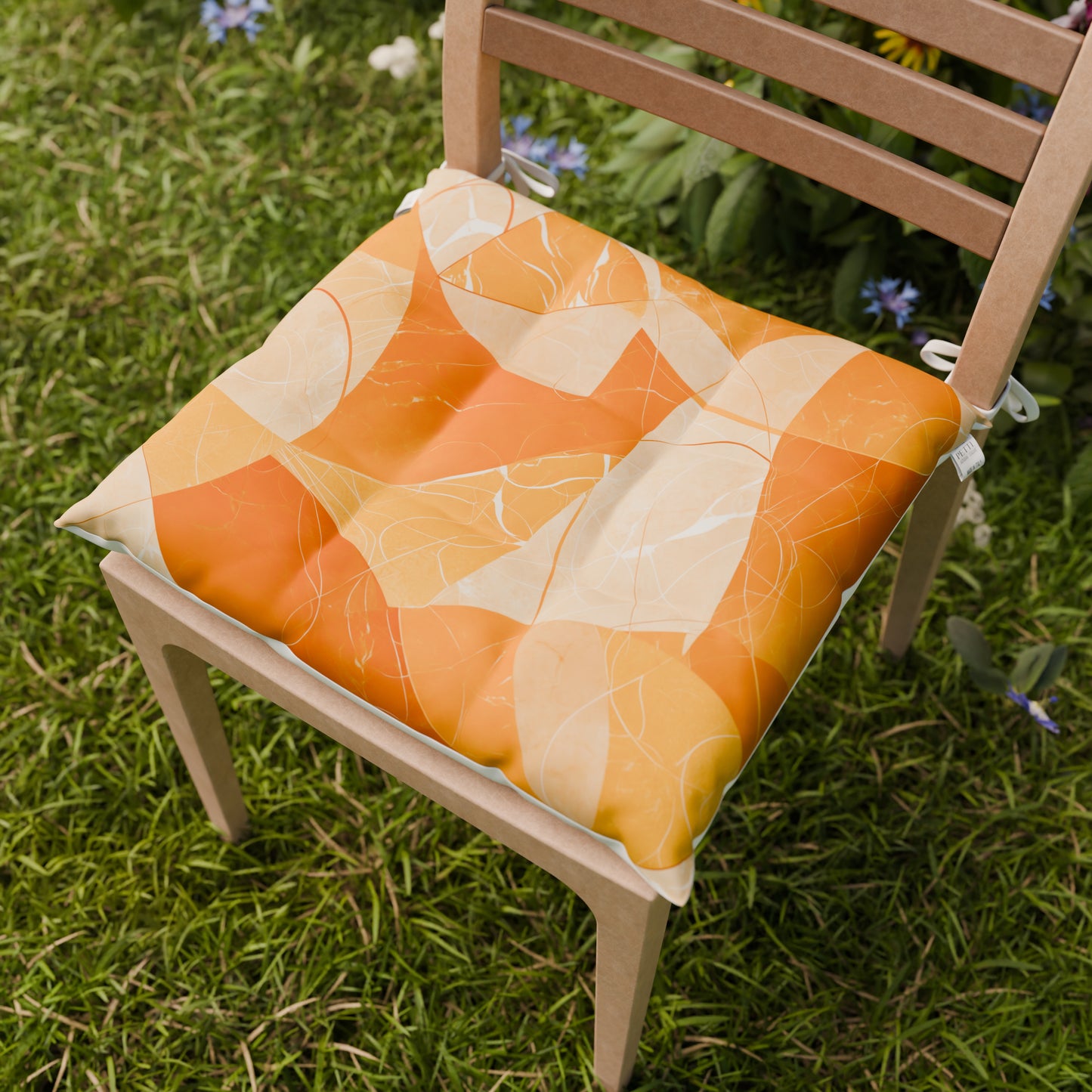 Cuscini per Sedie Coprisedia 6 Pezzi Geo - Cerchio Arancio