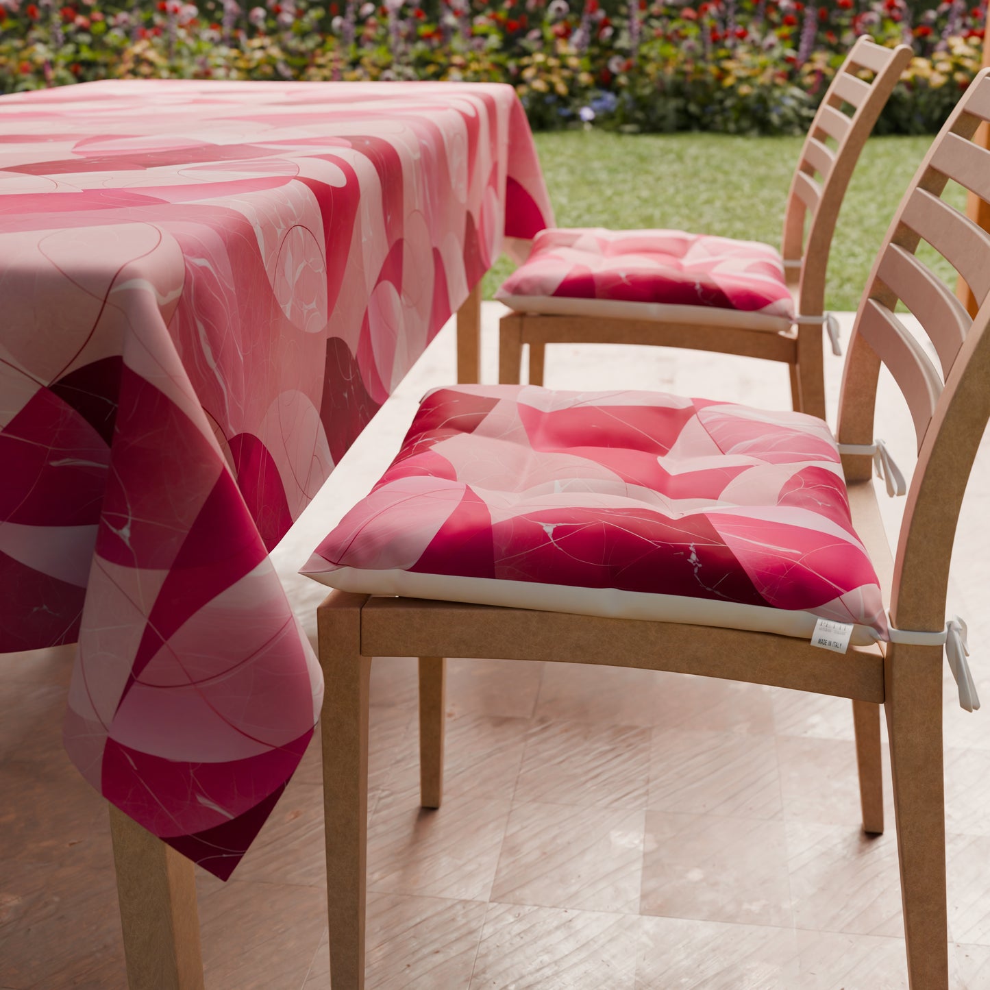 Cuscini per Sedie Coprisedia 6 Pezzi Geo - Cerchio Fucsia