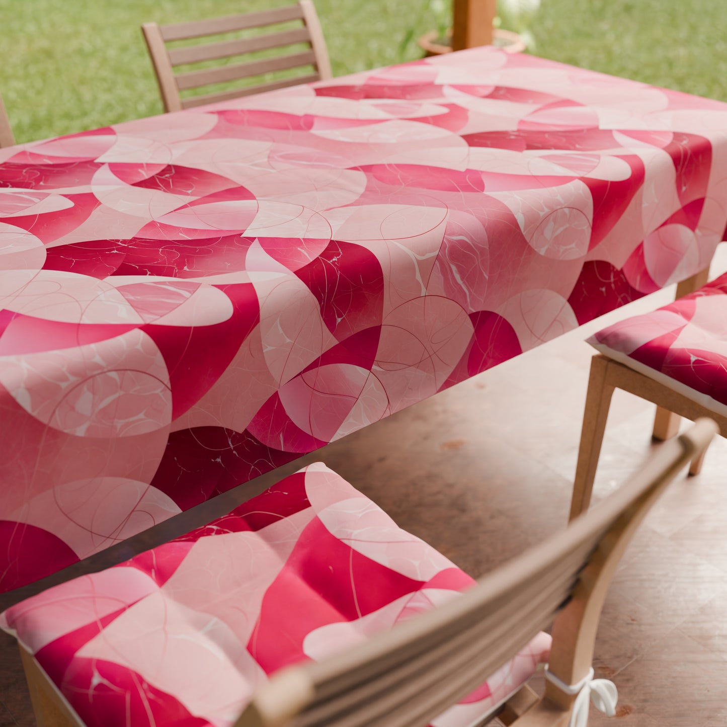 Cuscini per Sedie Coprisedia 6 Pezzi Geo - Cerchio Fucsia