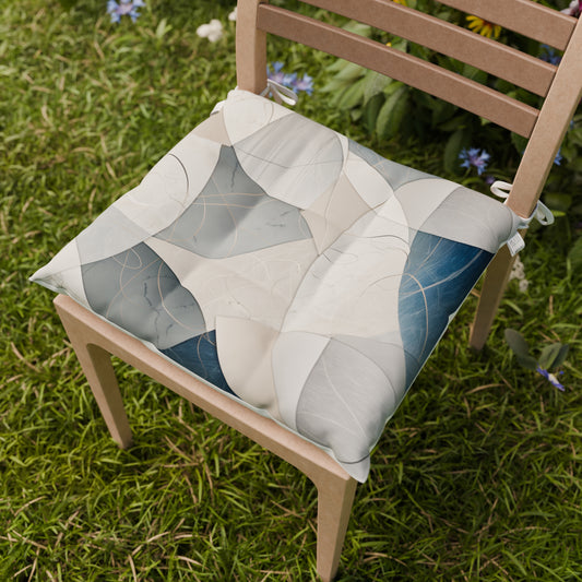 Cuscini per Sedie Coprisedia 6 Pezzi Geo - Cerchio Jeans