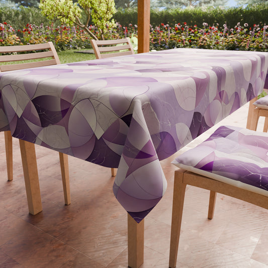 Tovaglia da tavola Antimacchia, Copritavolo da Cucina Geo - Cerchio Lilla
