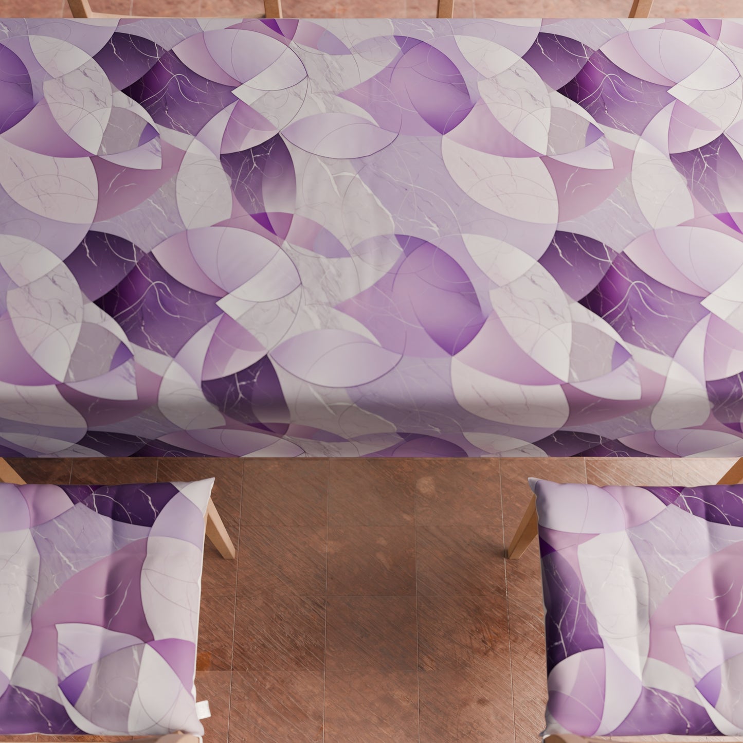 Cuscini per Sedie Coprisedia 6 Pezzi Geo - Cerchio Lilla