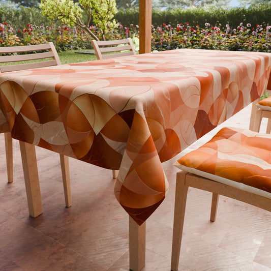 Tovaglia da tavola Antimacchia, Copritavolo da Cucina Geo - Cerchio Rame