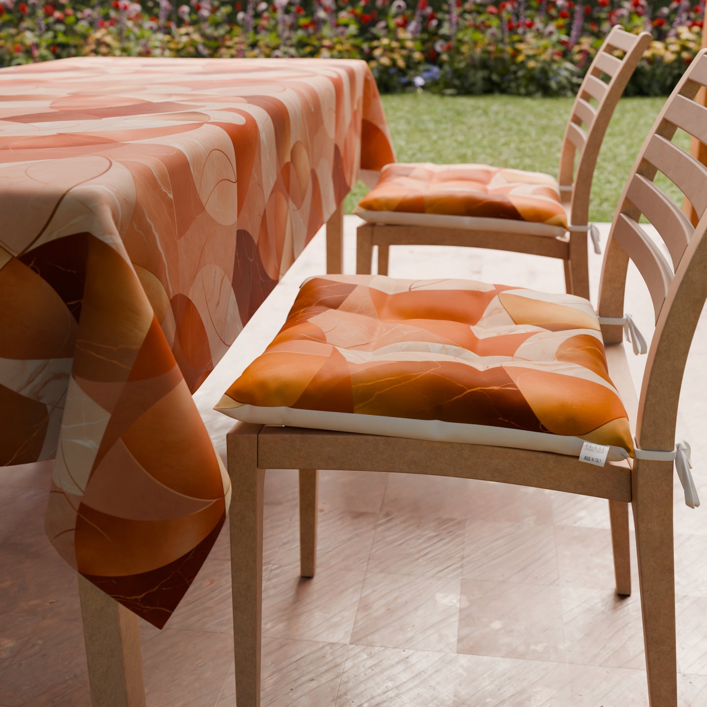 Cuscini per Sedie Coprisedia 6 Pezzi Geo - Cerchio Rame