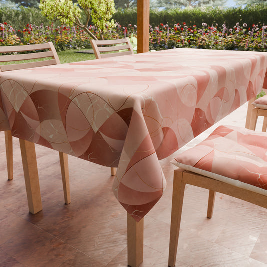 Tovaglia da tavola Antimacchia, Copritavolo da Cucina Geo - Cerchio Rosa