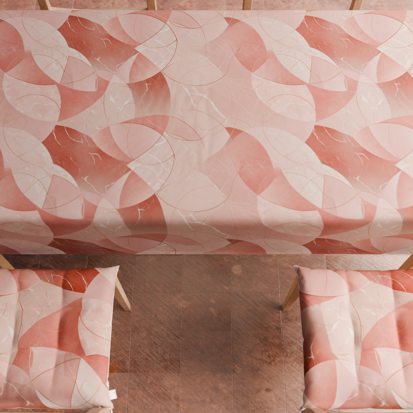 Cuscini per Sedie Coprisedia 6 Pezzi Geo - Cerchio Rosa