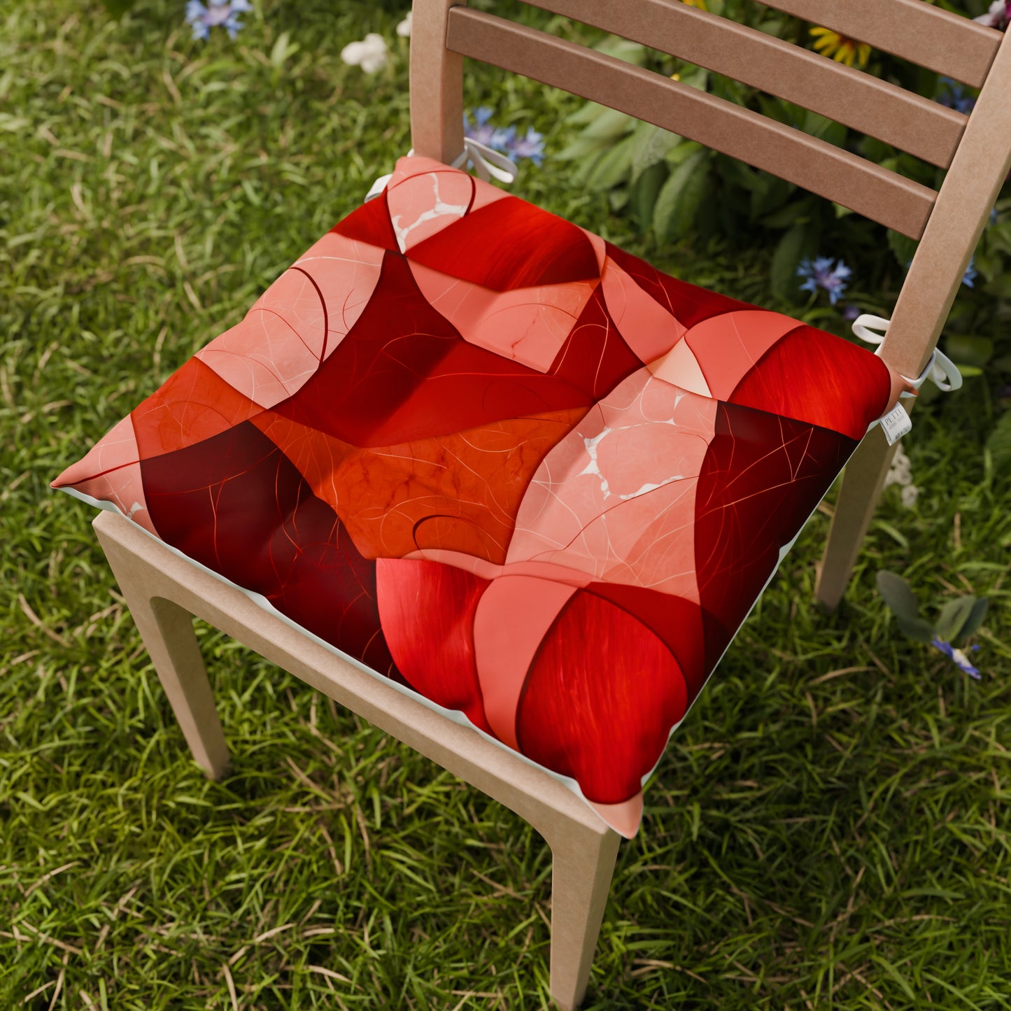 Cuscini per Sedie Coprisedia 6 Pezzi Geo - Cerchio Rosso