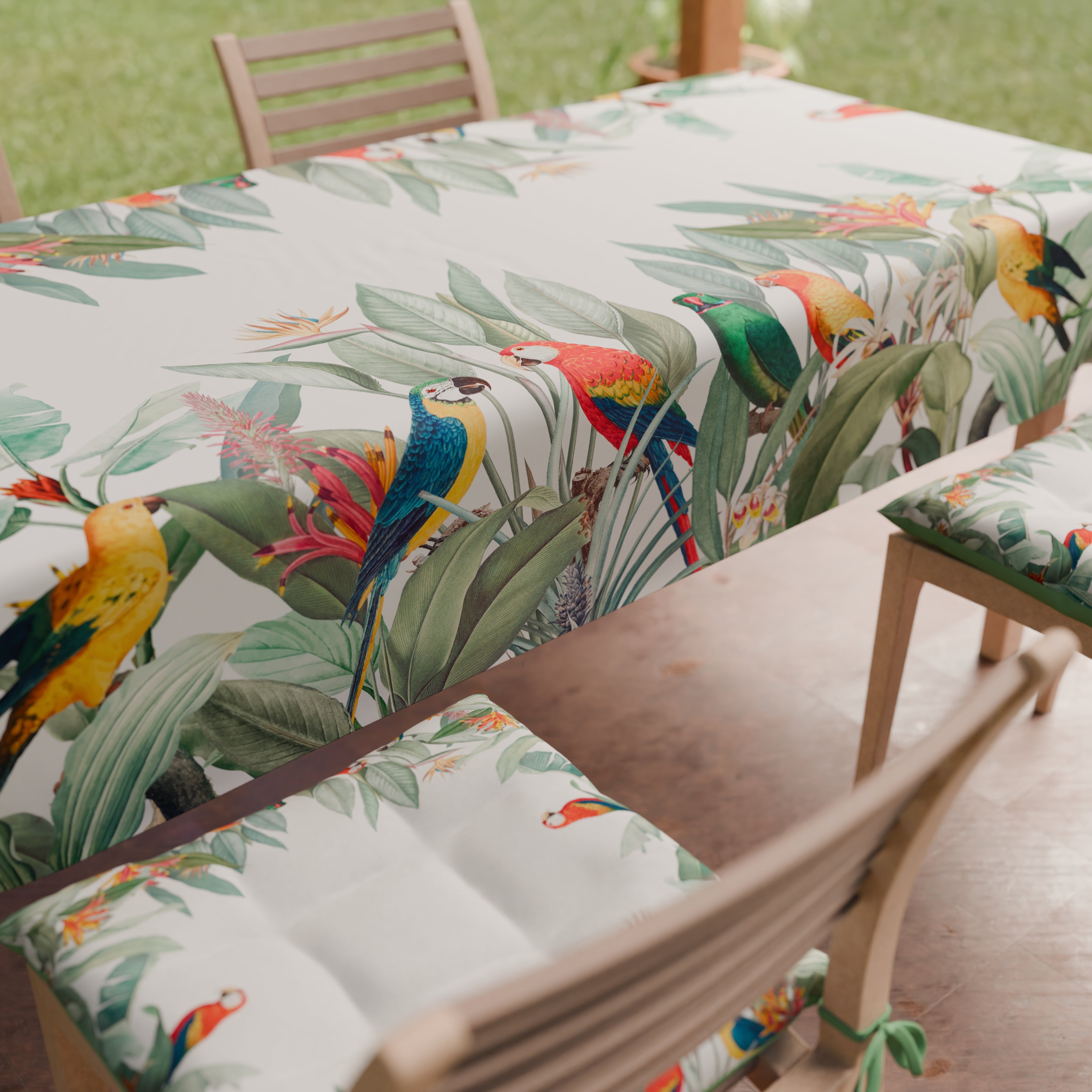 Tovaglia Rettangolare FANSU 140x160cm – Impermeabile, Antimacchia, Con Disegno 3D Gabbiano, Per Cucina E Giardino