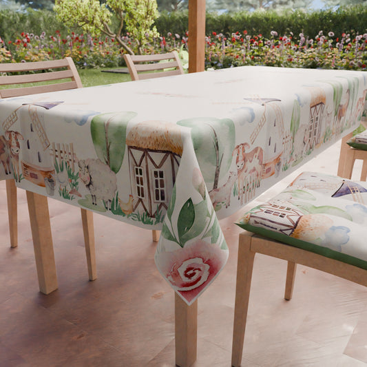 Tovaglia da tavola Antimacchia, Copritavolo da Cucina, Fattoria