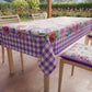 Tovaglia Pasqua da tavola Antimacchia, Copritavolo Pasqua da Cucina Vichy Viola