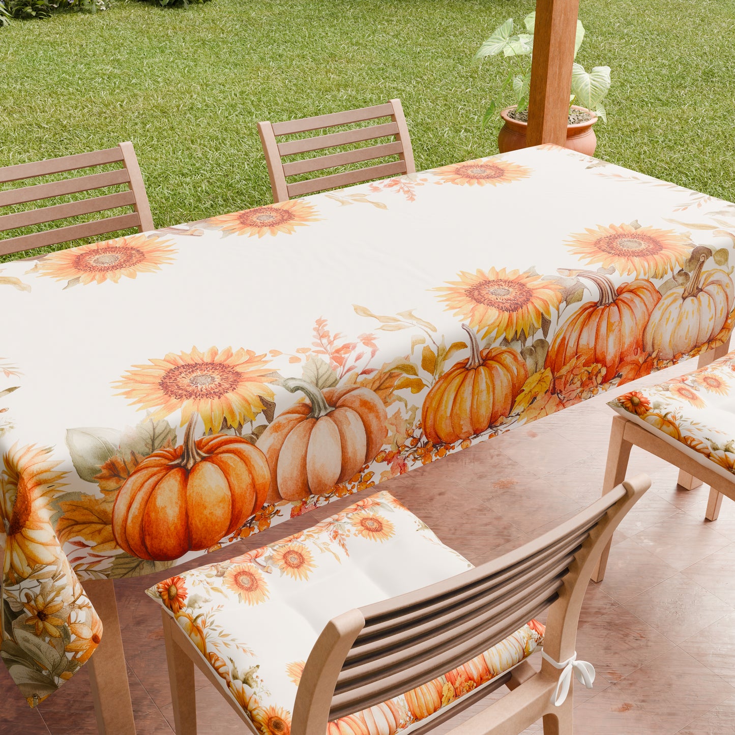 Tovaglia da tavola Antimacchia, Copritavolo da Cucina Pumpkin