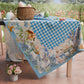 Stain-resistant Easter tablecloth, Vichy kitchen Easter tablecover