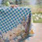 Stain-resistant Easter tablecloth, Vichy kitchen Easter tablecover