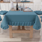 Tablecloth, Tablecloth with Ruffles, Table Cover with Ruffles, Blue Avion 