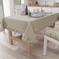 Tablecloth, Tablecloth with Ruffles, Table Cover with Ruffles, Beige 