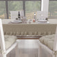 Tablecloth, Tablecloth with Ruffles, Table Cover with Ruffles, Beige 