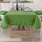 Tablecloth, Tablecloth with Ruffles, Table Cover with Ruffles, Green 