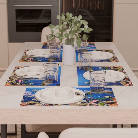 Sets de table américains à impression numérique Aquarium