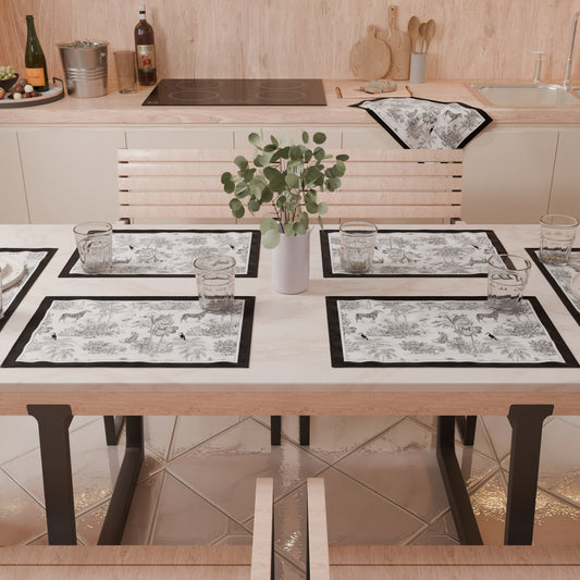 Sets de table américains à impression numérique Animalier 02