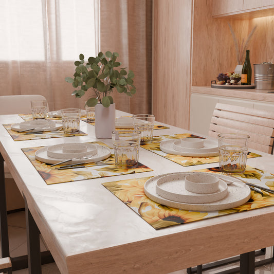 Sets de table américains à impression numérique Tournesol