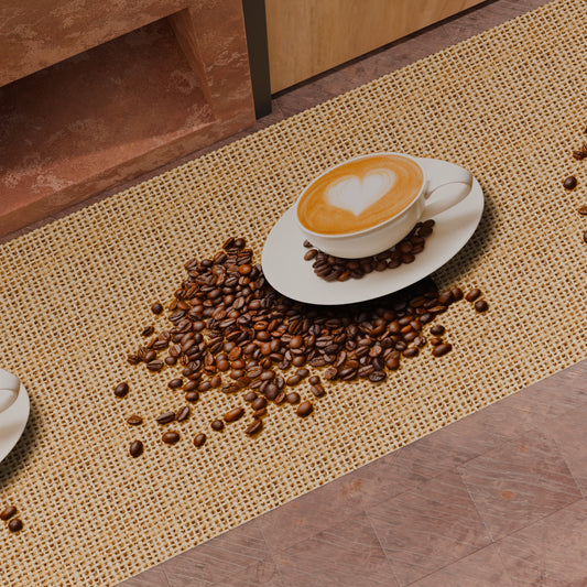 Non-Slip Kitchen Rug Washable Kitchen Rug, Coffee Beige