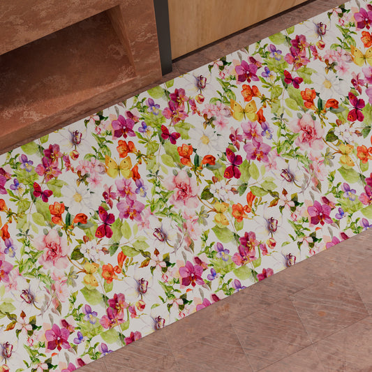 Non-slip kitchen carpet, washable kitchen runner, butterfly kitchen