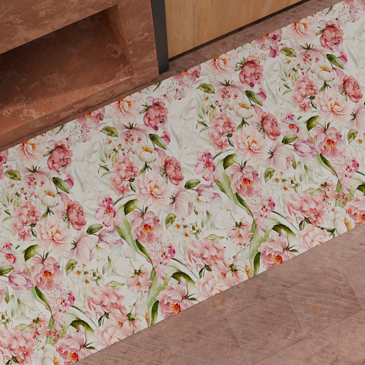 Non-Slip Kitchen Rug Washable Kitchen Rug, Shabby Polka Dot Kitchen