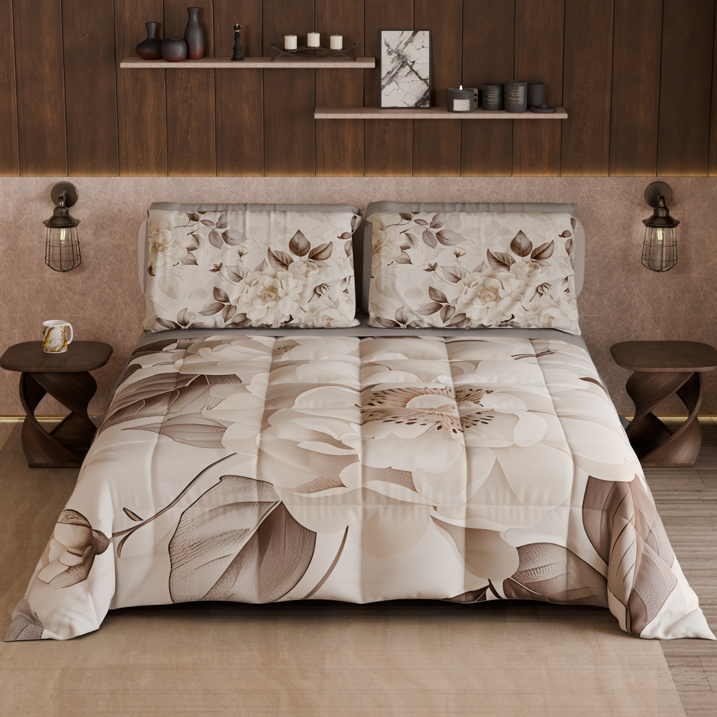 Piumone, Trapunta Matrimoniale, Singola, Piazza e Mezza Floreale 04-133