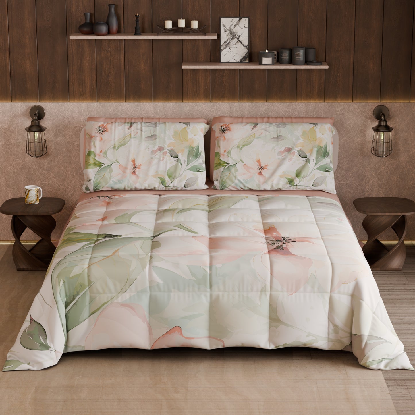 Piumone, Trapunta Matrimoniale, Singola, Piazza e Mezza Floreale 04-143