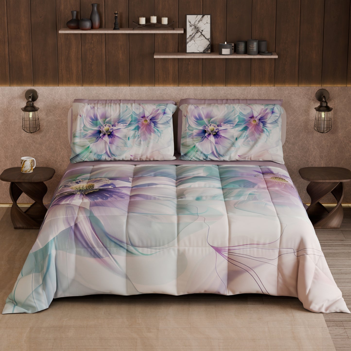 Piumone, Trapunta Matrimoniale, Singola, Piazza e Mezza Floreale 04-159