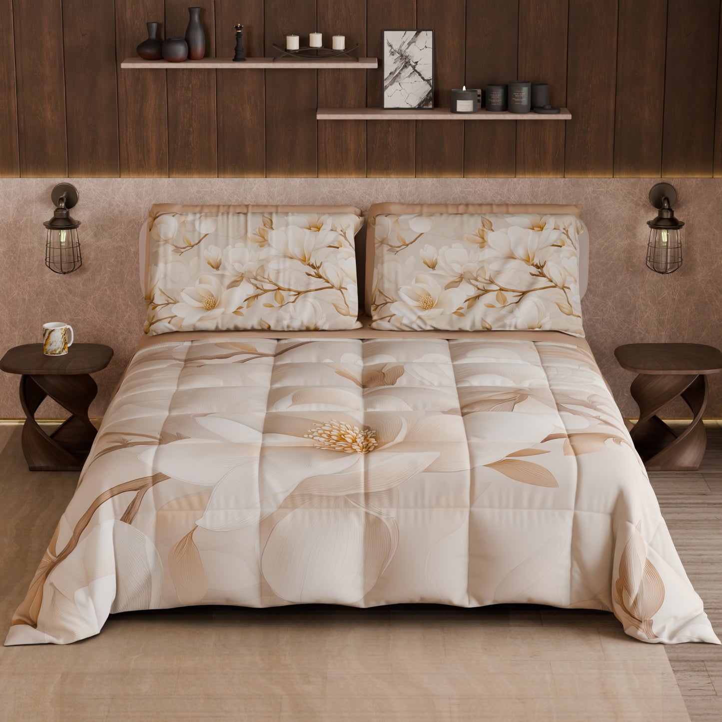 Piumone, Trapunta Matrimoniale, Singola, Piazza e Mezza Floreale 04-175