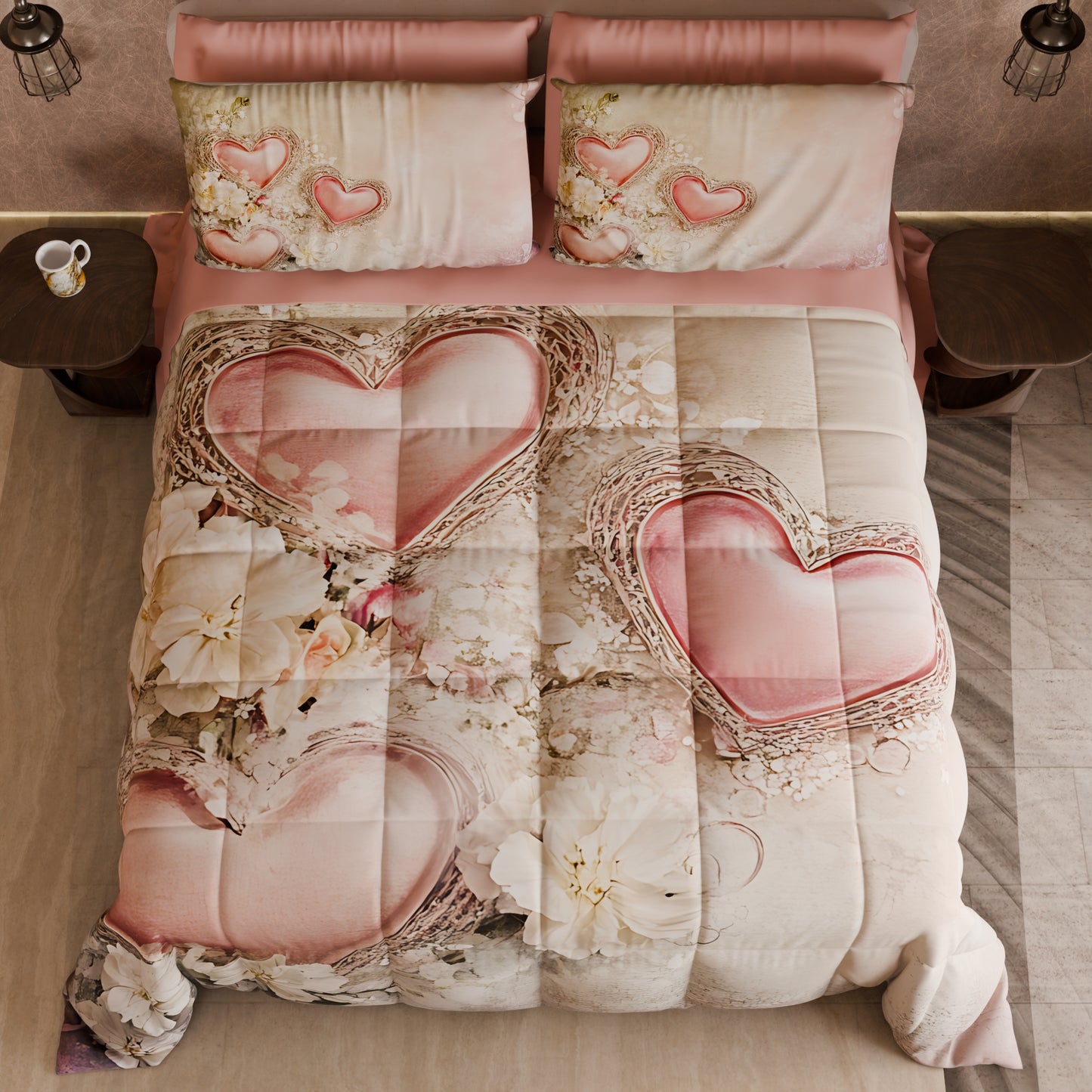 Piumone, Trapunta Matrimoniale, Singola, Piazza e Mezza Shabby 343