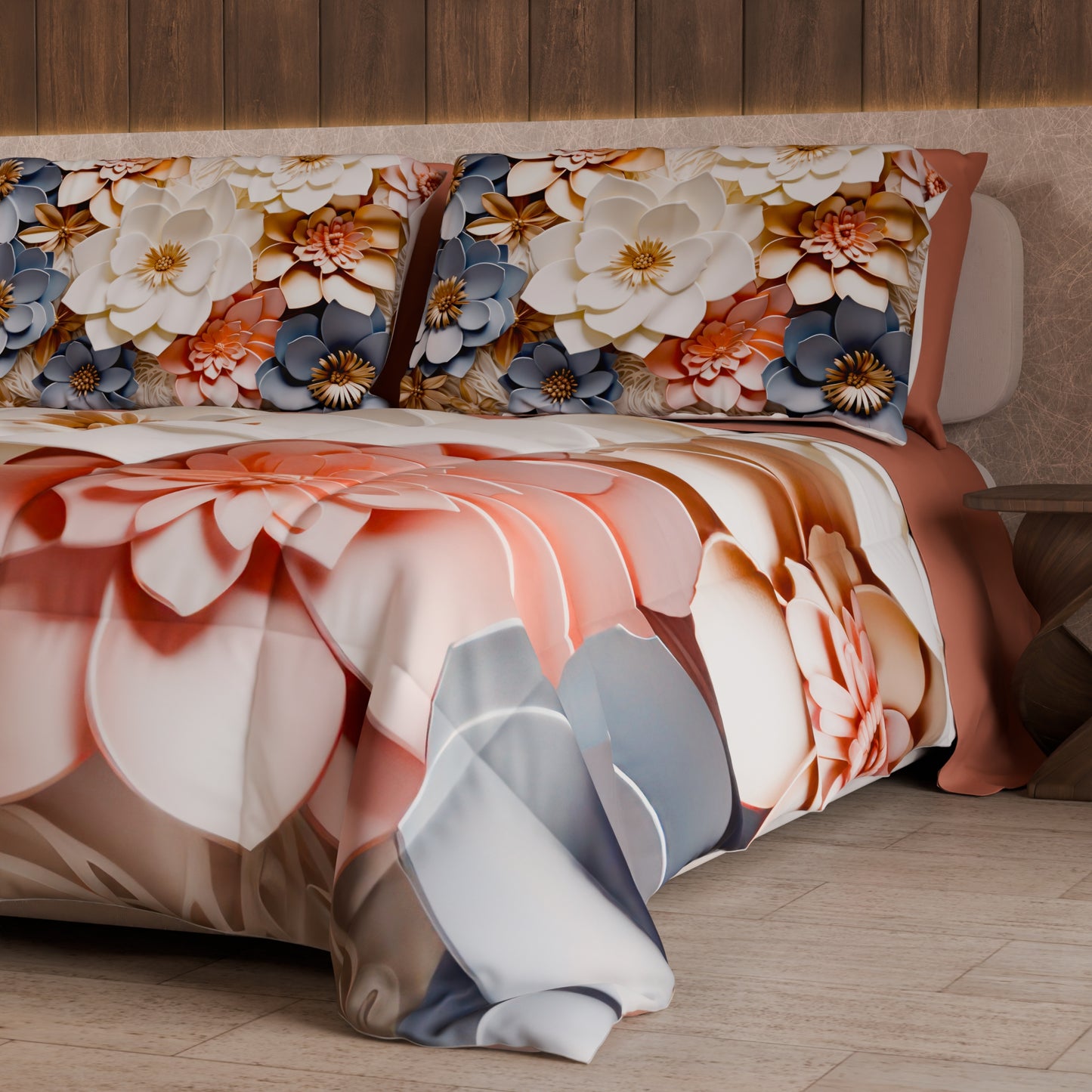 Piumone, Trapunta Matrimoniale, Singola, Piazza e Mezza Floreale 05-1